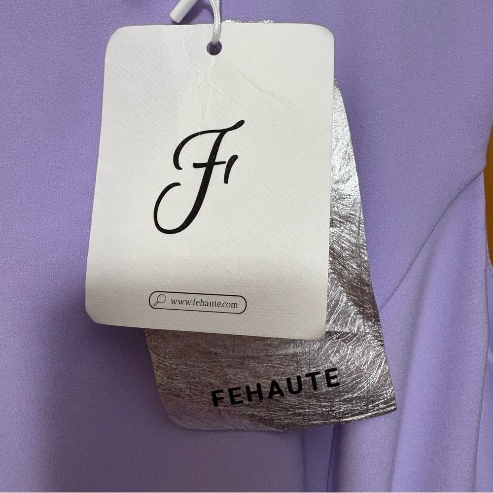 Fehaute Chic Asymmetrical Lavender Dress NWT - Picture 4 of 9